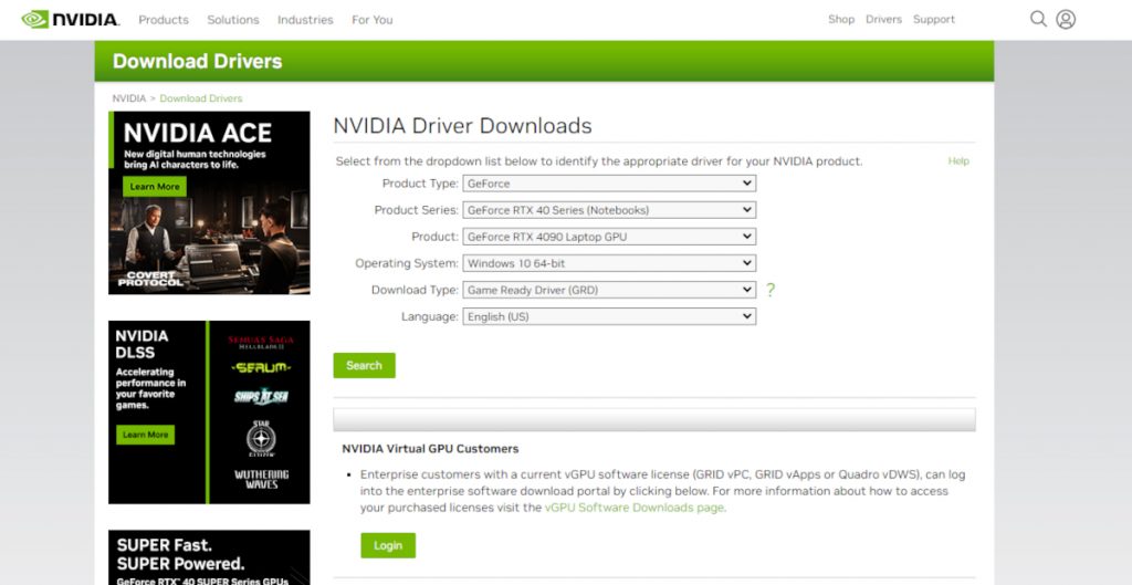 nvidia ajureiden päivitys