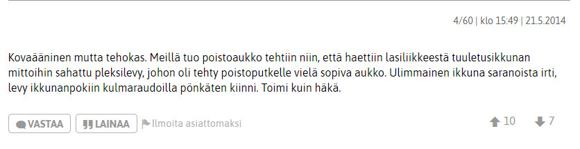 ilmanviilennin kokemuksia keskustelu